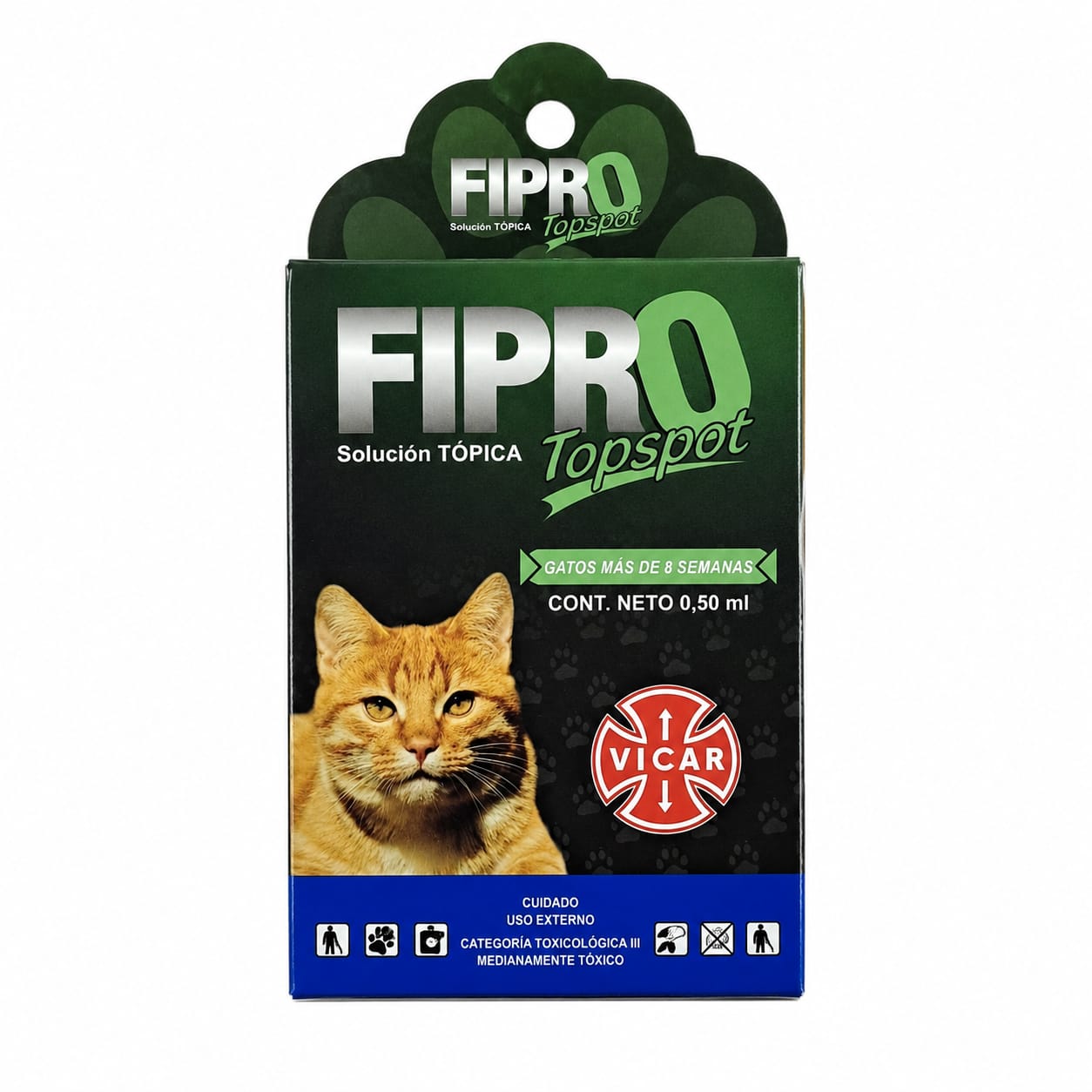 Fipro Topspot para Gatos 0,50 ml – Antipulgas, Garrapatas y Piojos
